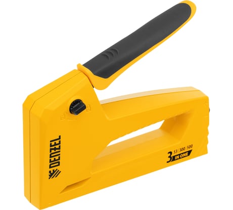 Мебельный степлер Denzel алюминиевый корпус, тип 53, 6-14 мм, тип 300, 15 мм, тип 500, 15 мм 40214