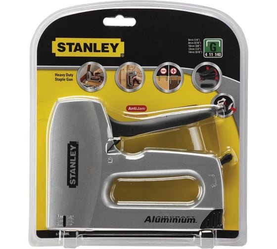 Степлер с регулировкой силы удара High/Low для скоб типа G 6-14мм Stanley Heavy Duty 6-TR150HL