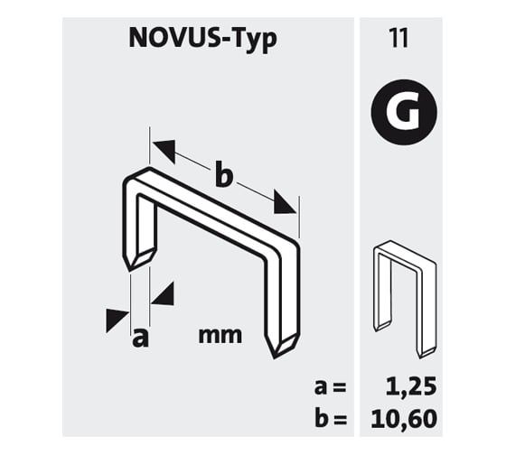 Молотковый степлер Novus J032G 030-0424