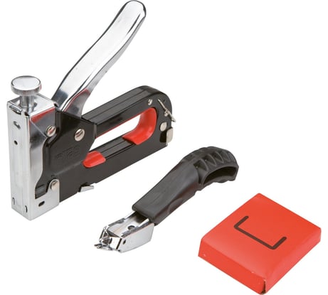 Степлер (6-8 мм, скобы J) и скободер Top Tools 41E915