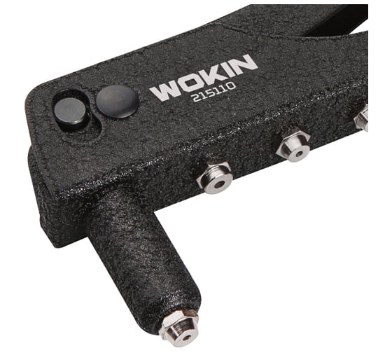 Ручной заклепочник Wokin 250 мм, 2.4 мм (3/32″), 3.2 мм (1/8″), 4.0 мм (5/32″), 4.8 мм (3/16″) + ключ для насадок 1352722