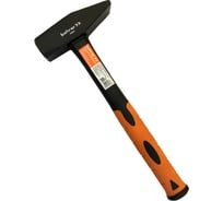 Слесарный молоток BOHRER 300 г, рукоятка фиберглас с резиновым покрытием, квадратный боек, cталь 45 HRC 50-58 45012030