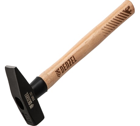 Слесарный молоток Denzel 500 г, кованый квадратный боек, буковая рукоятка 10429