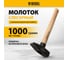Слесарный молоток Denzel 1000 г, кованый квадратный боек, буковая рукоятка 10437 2