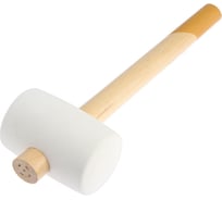 Киянка ТУНДРА деревянная рукоятка, белая резина, 65 мм, 600 г 6977302