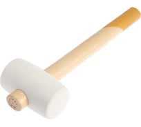 Киянка ТУНДРА деревянная рукоятка, белая резина, 50 мм, 300 г 6977300