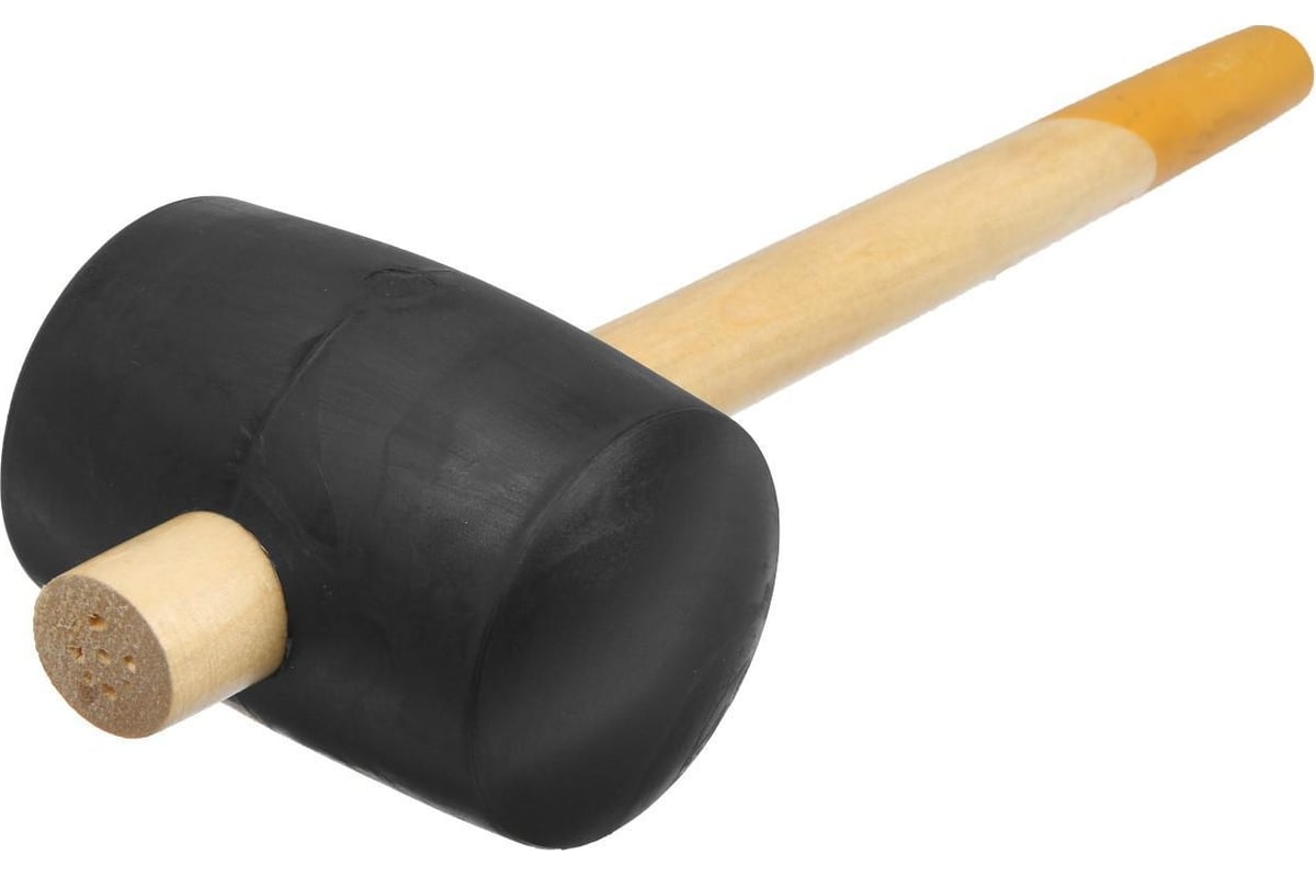 Киянка ТУНДРА деревянная рукоятка, черная резина, 90 мм, 1100 г 7353993 ...