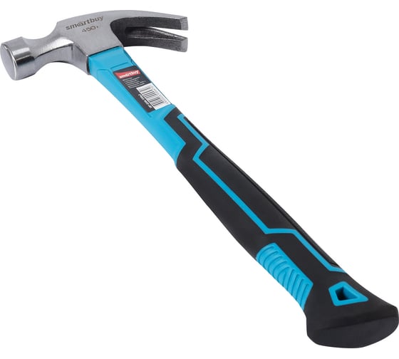 Столярный молоток с гвоздодером с плексигласовой рукояткой Smartbuy 450 г, tools SBT-GHN-500p2