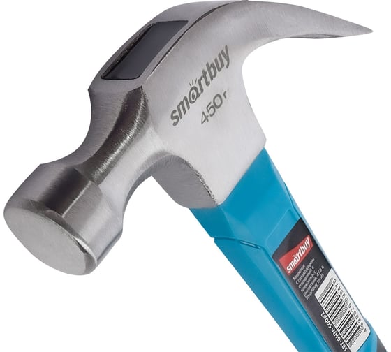 Столярный молоток с гвоздодером с плексигласовой рукояткой Smartbuy 450 г, tools SBT-GHN-500p2
