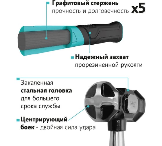 Кувалда Pobedit 4500 г, с центрирующим бойком 2530928