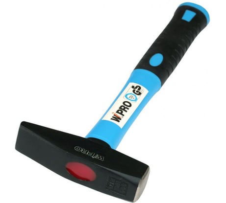 Слесарный молоток WIPRO двухкомпонентная рукоятка фиберглас+ПВХ и ТПР 0501-600