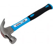 Молоток-гвоздодер WIPRO 16oz, двухкомпонентная рукоятка фиберглас+ПВХ и ТПР 0503-450