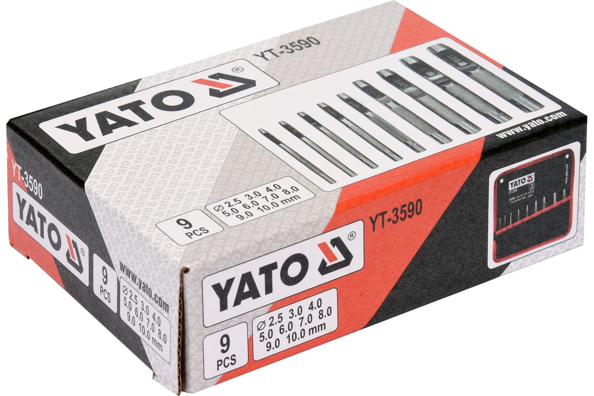 Набор пробойников YATO 9 предметов YT-3590 - выгодная цена, отзывы ...