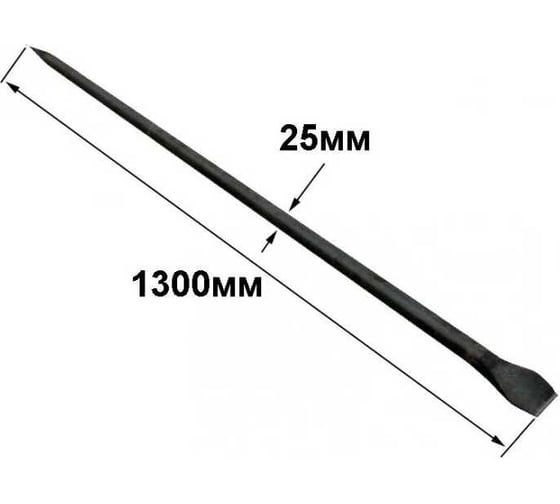 Строительный лом Зубр 1300 мм, 25 мм, круглый, 2180-1.3_z02