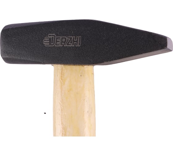 Слесарный кованый молоток DERZHI с деревянной рукояткой, 800 г 8801-080