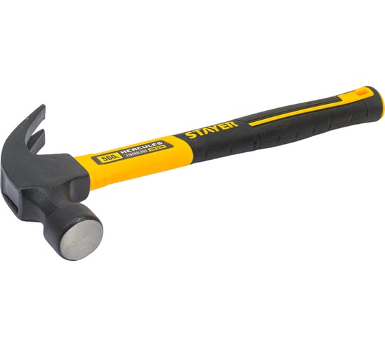 Столярный молоток-гвоздодёр с фибергласовой рукояткой STAYER Hercules 560 г 2026-560_z02
