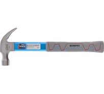 Молоток-гвоздодер БАРС 370г, фибергласовая обрезиненная рукоятка 10455