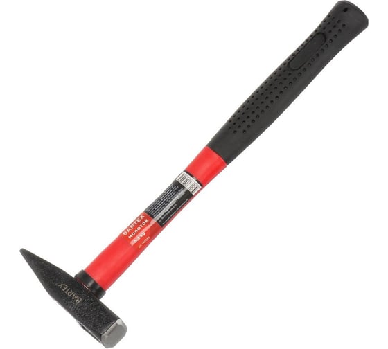 Молоток BARTEX B00008 квадратный боек, фибергласовая рукоятка, 0.2 кг 149399