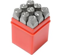 Набор цифровых штампов Rockforce 6мм, 9 предметов, в пластиковом футляре RF-00906D(16672)