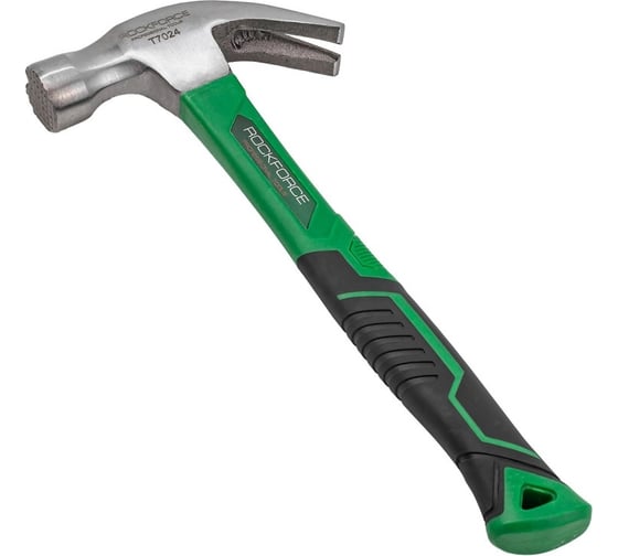 Молоток-гвоздодер с магнитным держателем гвоздя Rockforce 680гр RF-T7024(56624) 1
