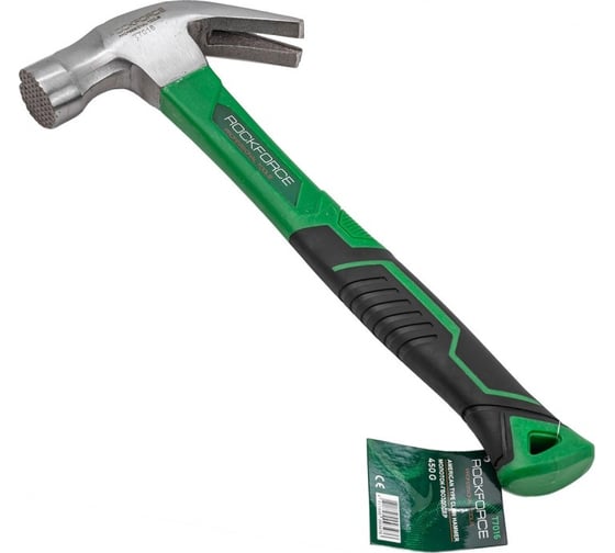 Молоток-гвоздодер с магнитным держателем гвоздя Rockforce 450гр RF-T7016(56620)