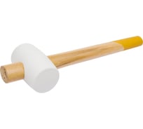 Резиновая белая киянка In Work 45 мм, деревянная рукоятка обратного типа 45320