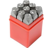 Набор цифровых штампов ROCKFORCE 10мм, 9пр., в пластиковом футляре RF-00910D