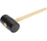 Киянка резиновая Kranz 910 г, черная резина, деревянная рукоятка KR-12-8145 1