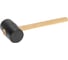 Киянка резиновая Kranz 680 г, черная резина, деревянная рукоятка KR-12-8144 1