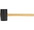 Киянка резиновая Kranz 680 г, черная резина, деревянная рукоятка KR-12-8144 2