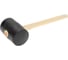 Киянка резиновая Kranz 1130 г, черная резина, деревянная рукоятка KR-12-8146 1