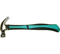 Молоток-гвоздодер SKRAB 454г кованый с фибергласовой ручкой черно-зеленый 20316