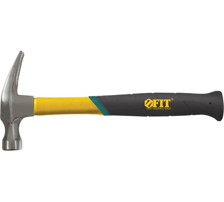 Молоток-гвоздодер FIT фиброгласовая усиленная ручка, Профи 450 гр 27 мм 44774