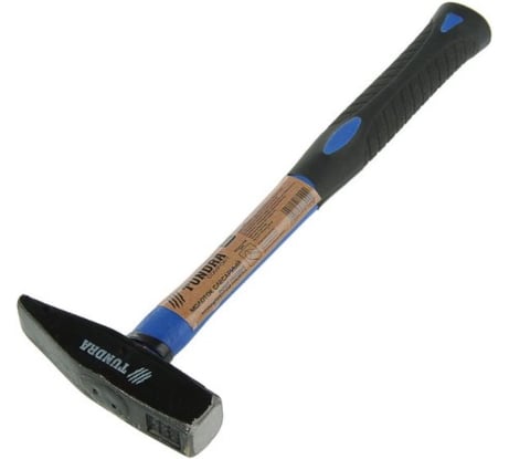 Молоток TUNDRA слесарный квадратный боек, фибергласовая обрезиненная рукоятка, 600 г 881989