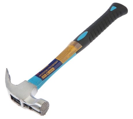 Молоток-гвоздодер TUNDRA боек с магнитом, фибергласовая 2К рукоятка, 750 г 882012