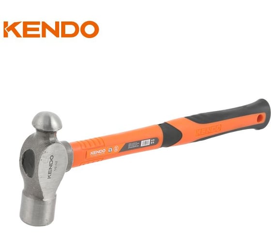 Молоток с круглым бойком KENDO с фибергласовой рукояткой, 680 г 25140