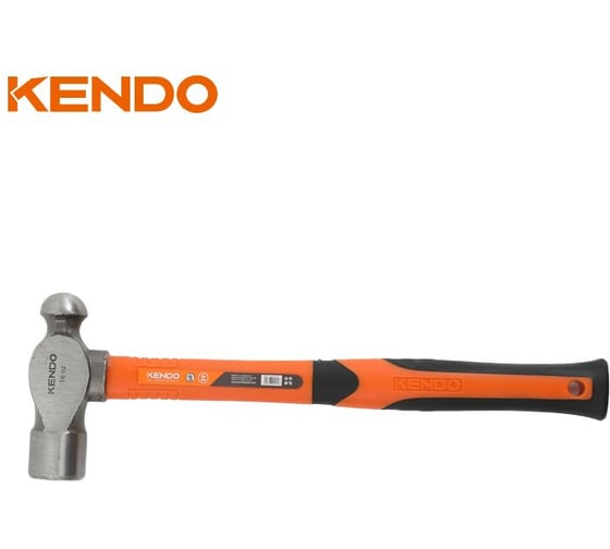 Молоток с круглым бойком KENDO с фибергласовой рукояткой, 450 г 25139
