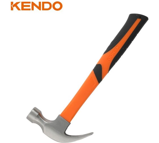 Молоток-гвоздодер KENDO с фибергласовой рукояткой, 340 гр 25105