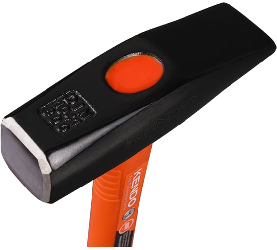 Слесарный молоток с фиберглассовой ручкой KENDO 800 гр 25207