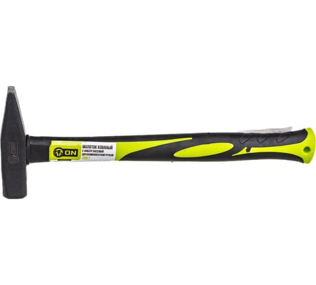 Кованый молоток ON с фибергласовой двухкомпонентной ручкой 300г 06-01-008