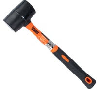 Киянка резиновая Gramex 225 г, черная резина, фибергласовая рукоятка (6/36) 018296