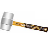 Резиновый молоток INGCO 220г, ручка фибергласс, нескольз., немаркий HRUH8908