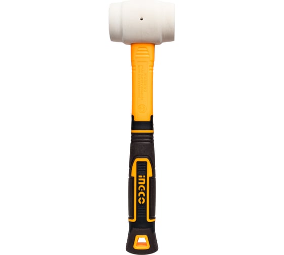 Резиновый молоток INGCO 220г, ручка фибергласс, нескольз., немаркий HRUH8908