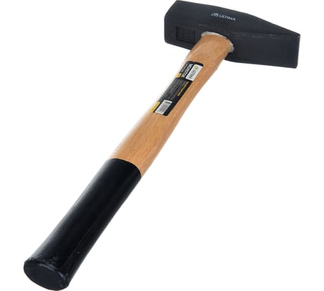 Слесарный молоток Ultima 1000г, квадратный боек, деревянная рукоятка 121008