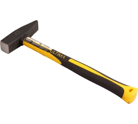 Слесарный молоток Ultima 800г, фибергласовая обрезиненная рукоятка 121015