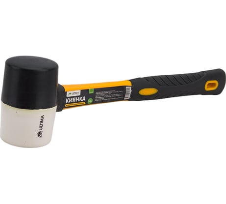 Резиновая киянка Ultima 225г, черно-белая резина, фибергласовая рукоятка 121024