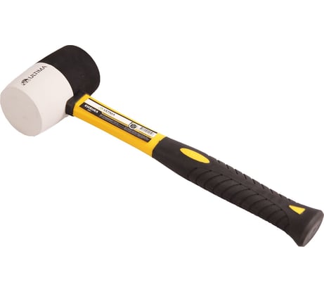 Резиновая киянка Ultima 450г, черно-белая резина, фибергласовая рукоятка 121025