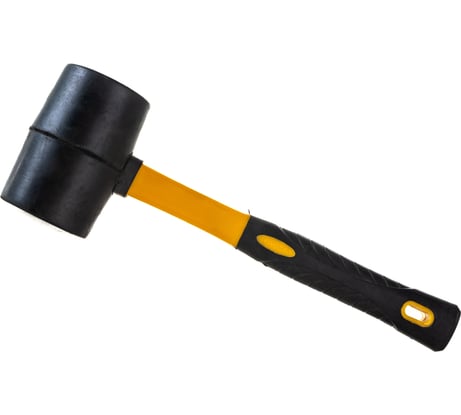Резиновая киянка Ultima 450г, черная резина, фибергласовая рукоятка 121028