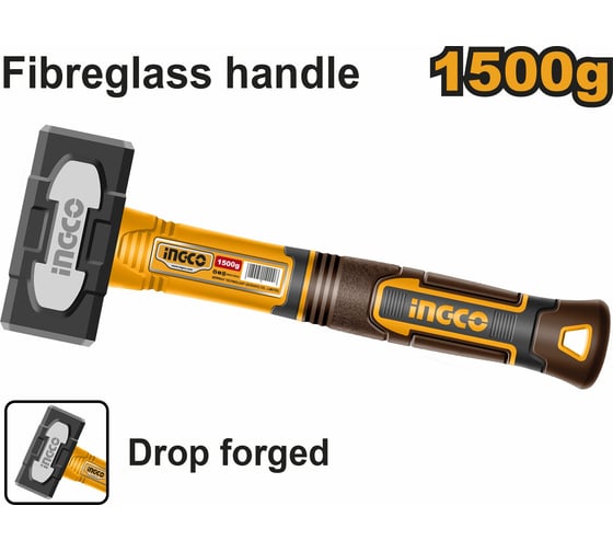 Кувалда с фибергласовой рукояткой INGCO SUPER INDUSTRIAL 1.5 кг HSTH81500