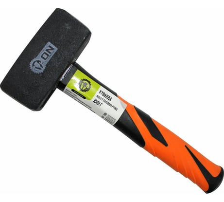 Кувалда литая с фиберглассовой ручкой ON, 1000 г 06-02-100